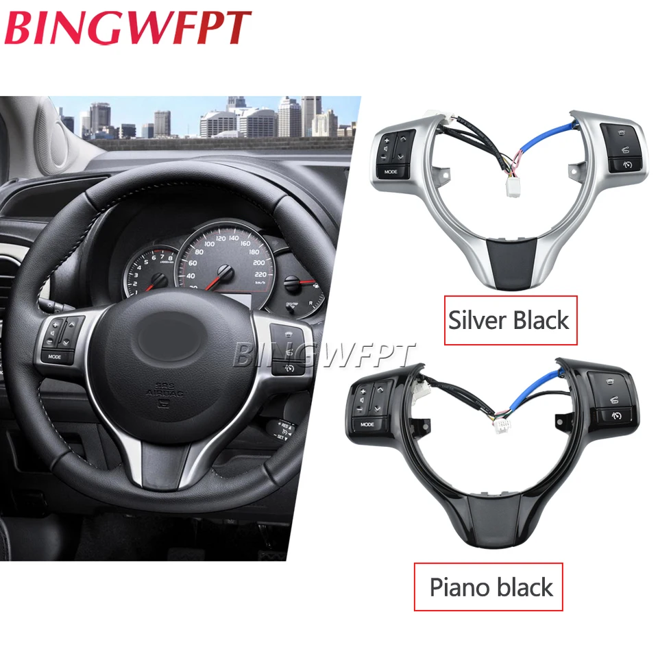 Premiérové ​​tlačidlá pre spínače volantu pre Toyota Vitz 2012-2014 / Yaris 2012-2017 CAR STYLING 84250-0D020-B0