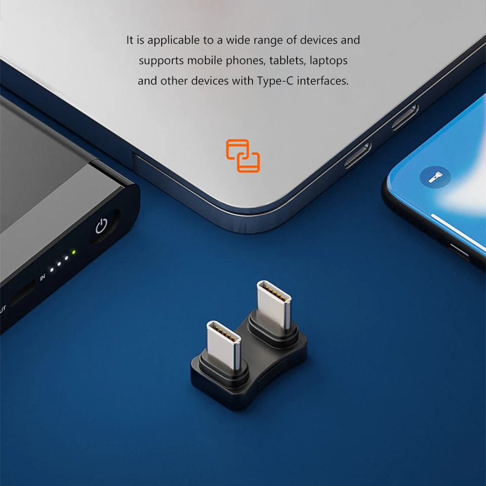Prenos prenosu adaptéra adaptéra extenderového adaptéra 480 Mbps prenos údajov typu-C2.0 U v tvare USB-C prevodníka adaptéra PD65W nabíjanie pre tablet notebooku