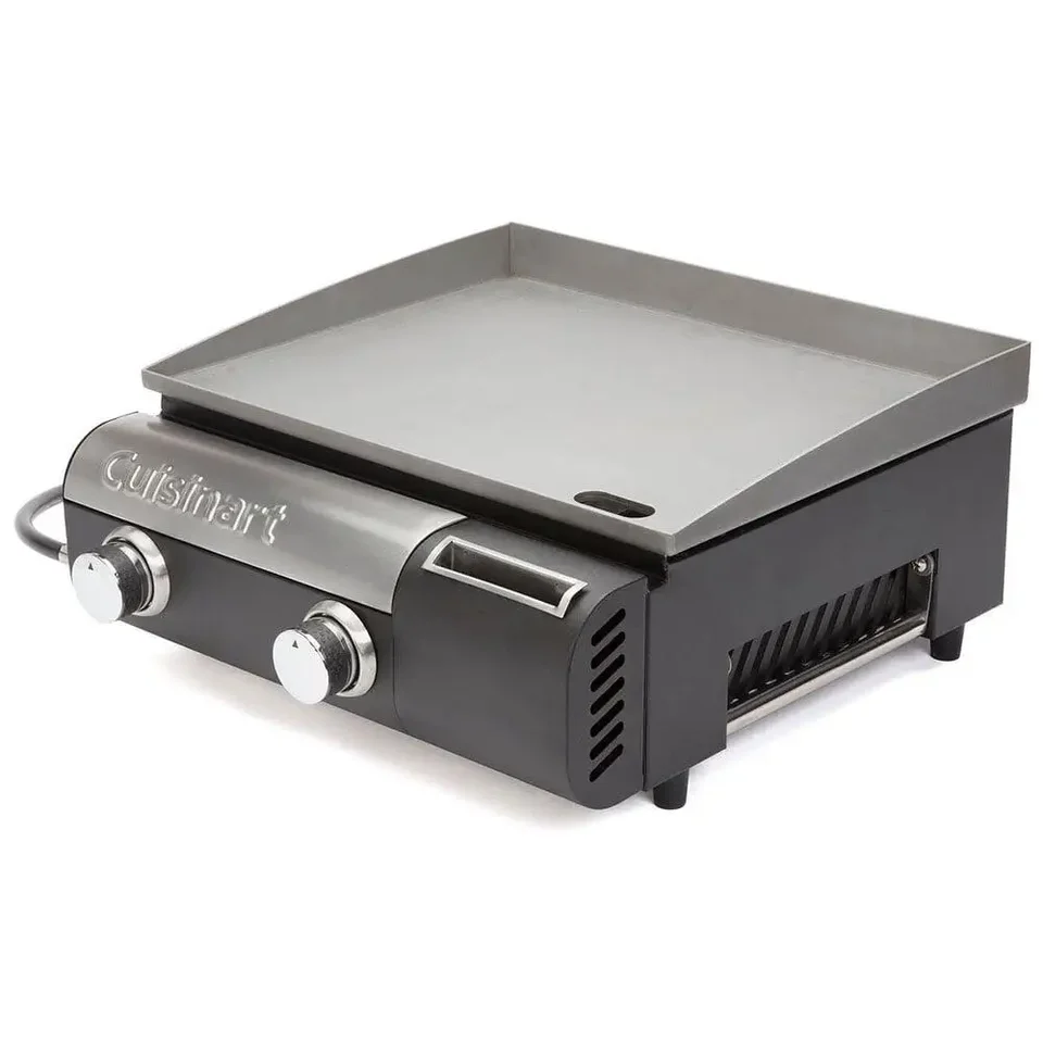 Prenosná 20 000 BTU Gas Griddle Outdoor Cooking všestranný a pohodlný dizajn dvoch horákov Ideálne kempingové kempingové kempingy Expand