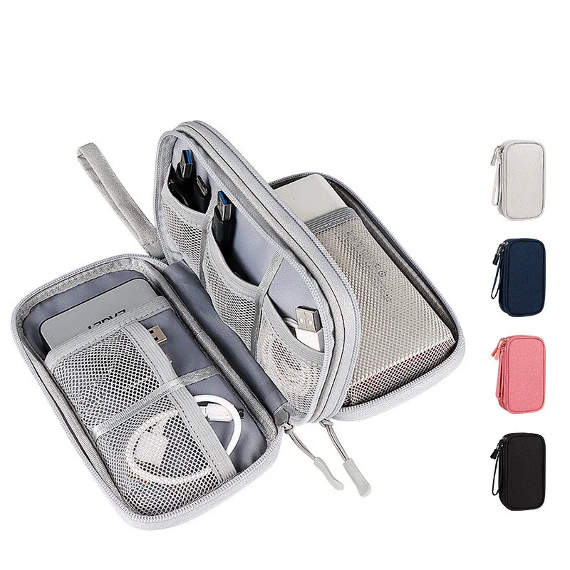 Prenosná 20000 mAh Power Bank Bag Externá batéria prenášajúca vrecko na nabíjačku, kábel USB, pevný disk, slúchadlá