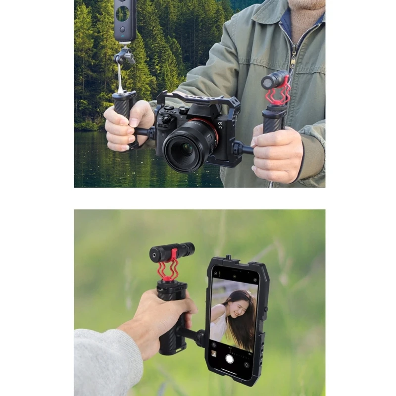 Prenosná bočná rukoväť priľnavosť DSLR Coage Cage Príslušenstvo ľahký držiak telefónu