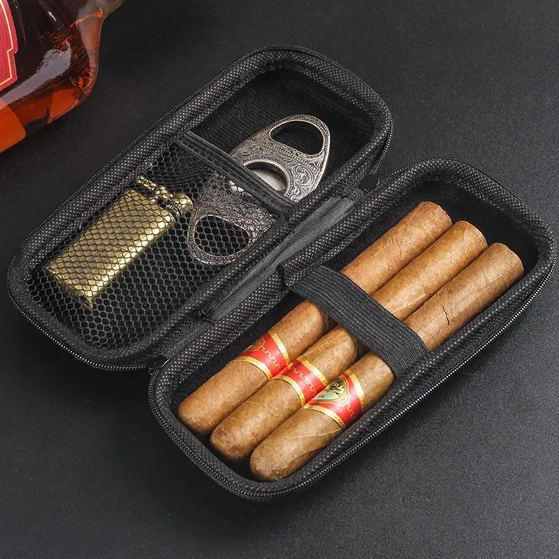 Prenosná cigárka eva ľahká hmotnosť cestovné úložné vrecko na vrecko na cigaru zapaľovač fajčiarske doplnky darček pre fajčiarov
