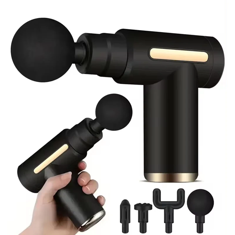 Prenosná fascia pištoľ Tap Massager Body Chrbát a krk noha 6 Speed ​​USB nabíjanie vreckového kohútika Tap Massager