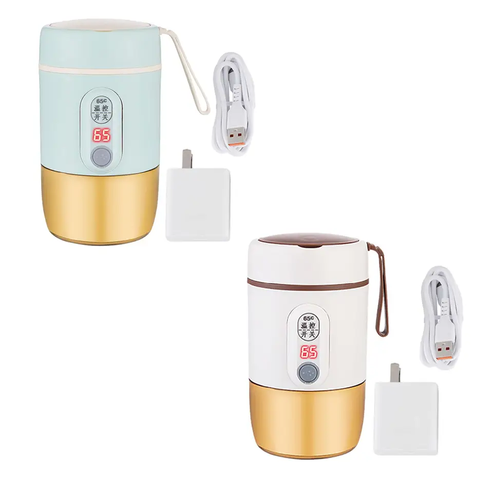 Prenosná fľaša teplejšia viacúčelová nepriepustná 500 ml cestovná elektrická kanvica USB pre lietadlo Picnic Travel Outdoor Shopping