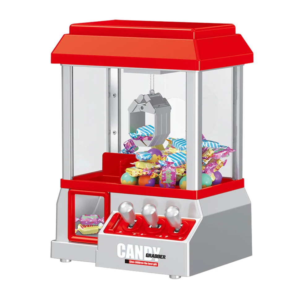 Prenosná klip Doll Candy Coin Prevádzkovaná plyšový grabber arkádové strojové večierky Dodávky batérie Poháňané zábava pre deti dospelých