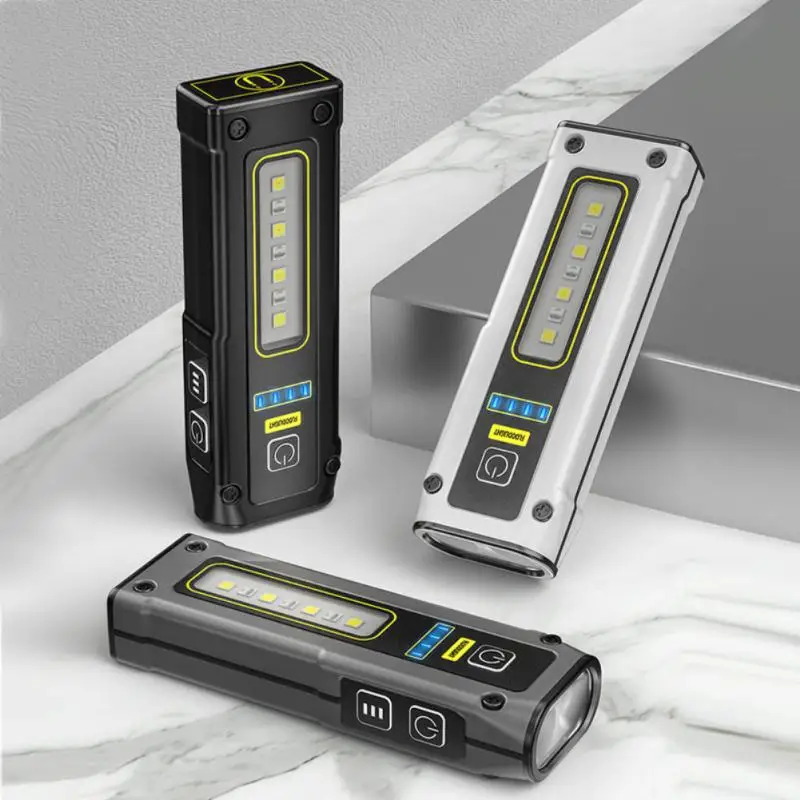 Prenosná mini baterka Vysoká energia LED USB Nabíjateľná taktická baterka so silným magnetom vonkajšie núdzové osvetlenie Torch