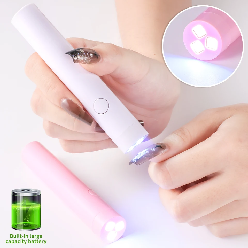 Prenosná mini sušička na nechty Nabíjateľná USB USB bezdrôtová UV LED lampa pre manikúru gélové vytvrdzovanie lakovania sušenia nechty umelecké salón Zariadenie