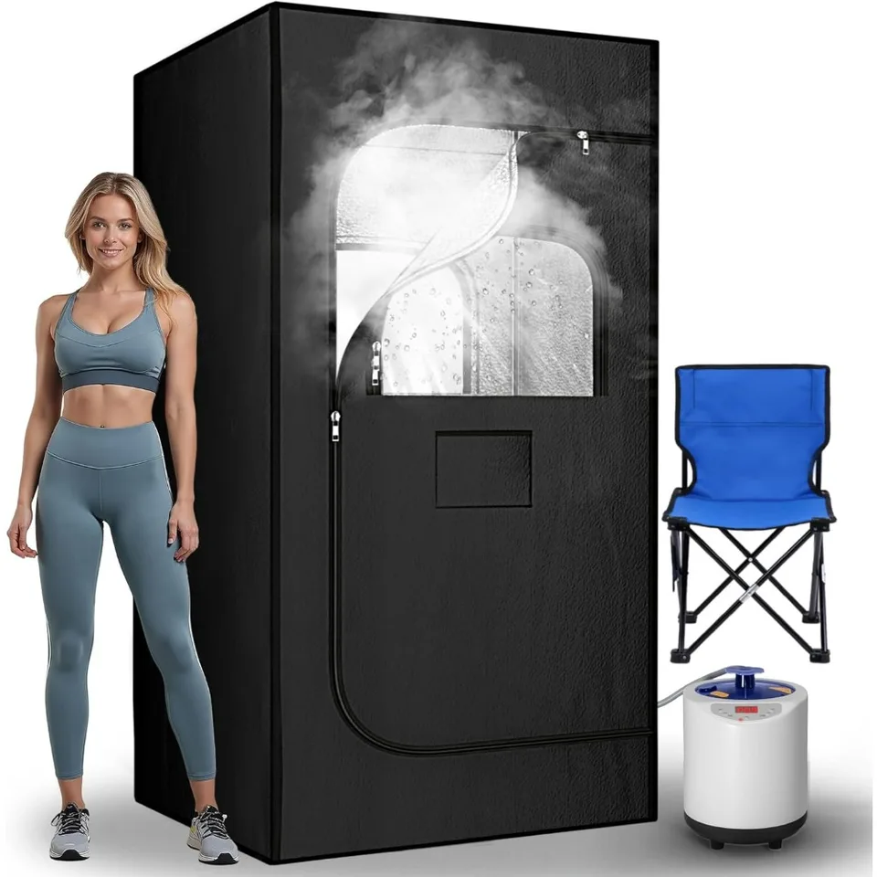 Prenosná parná sauna, 15 úrovní skladacej sauny, saunas box s 3L parníkom, sauna s diaľkovým ovládaním a skladacou stoličkou