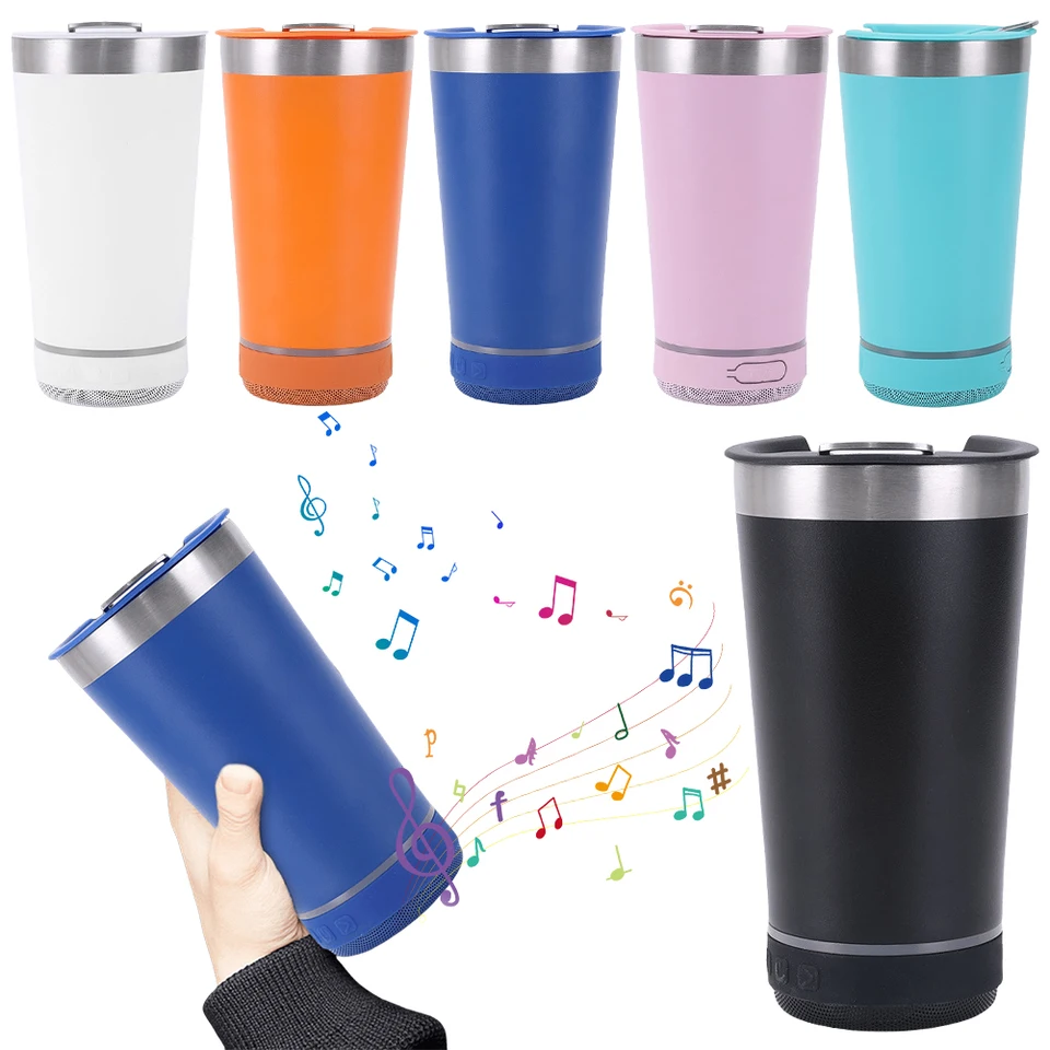 Prenosná plošina z nehrdzavejúcej ocele Pohár bezdrôtového reproduktora BT Iced Coffee Cup Stereo Subwoofer Sound Box Darčeky pre ženy a mužov