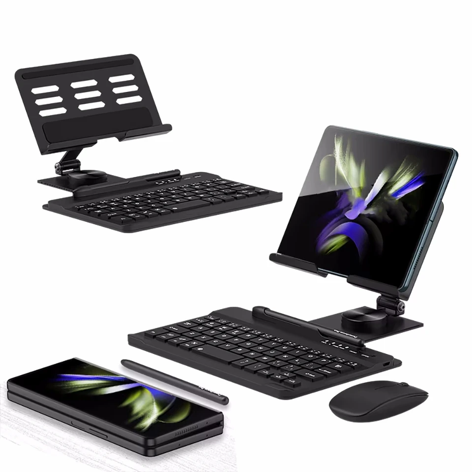 Prenosná puzdro na klávesnicu Stand pre klávesnicu Huawei Mate X6 a myš 360 Rotujúca skladací stojan s perom