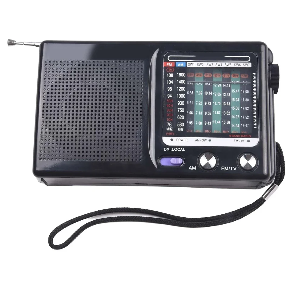 Prenosná rádio teleskopická anténa Mini Mini Runcheld AM FM Radio Radio Full-Wave Band Weather Radio Radio Battery napájaná 2024