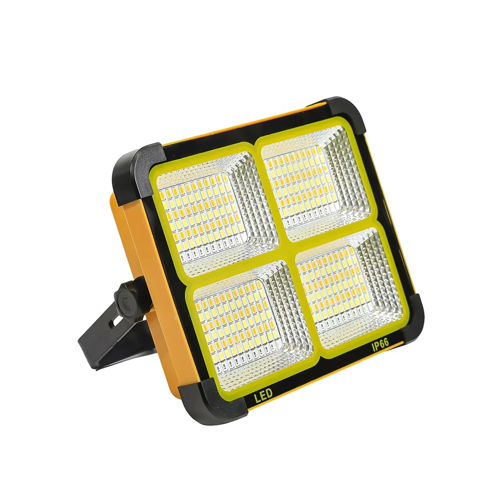 Prenosná solárna núdzová LED svetlomet Outdoor Pracovné svetlo nabíjateľnú kempingovú lampu USB