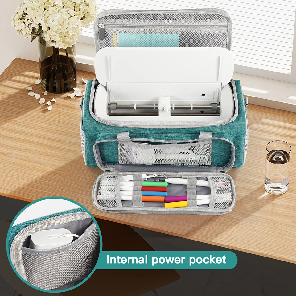 Prenosná vrecká s vreckom prenosný prenosný úložný vrecko s viacerými vreckami cestovná ochranná puzdro pre Cricut Joy Xtra Smart Cutting Machine