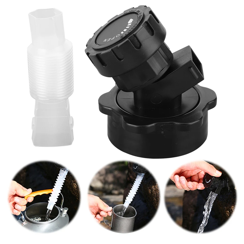 Prenosná výmena kohútika s predlžovacou hadicou Hadicu Cany Canucet Faucet Camping Dug Tap pre vodu