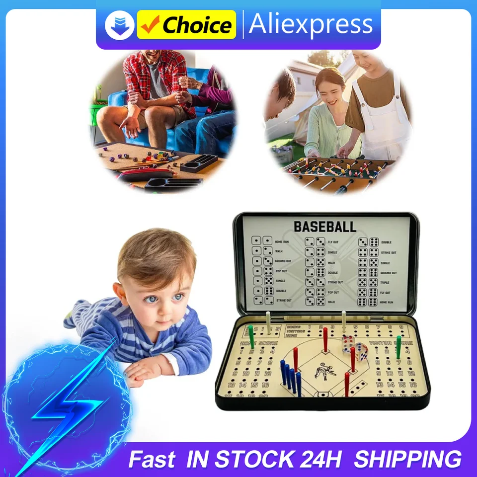 Prenosné cestovné stolové hry pre dospelých baseball Knuckle Dice Hockey Football Chessboard Game Table pre darček k narodeninám pre deti