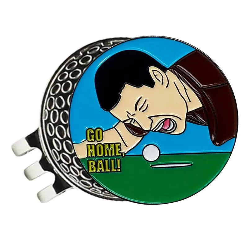 Prenosné golfové doplnky Kreatívne dekoratívne pre dievčatá chlapci Men Ženy, Go Home, Ball, Magnetic Golf Hat Clip Ball Marker