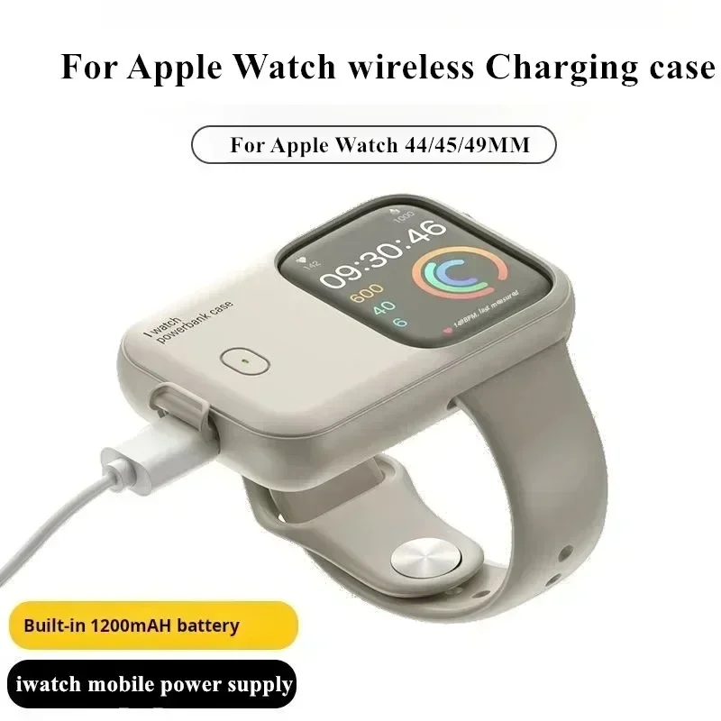 Prenosné inteligentné hodinky Wireless Charger 1200 mAh Power Bank Device pre Apple Watch 8 7 6 5 4 SE Ultra pre iWatch rýchle nabíjanie puzdra
