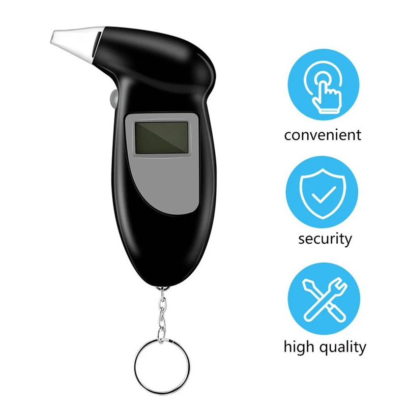 Prenosné LED podsvietenie pokročilého digitálneho alkoholového testera Profesionálny Breathalyzer s LCD displejom pre okamžitú analýzu