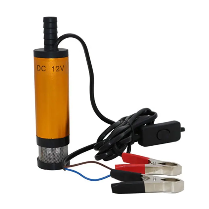 Prenosné mini 12 V 24 V DC Elektrické ponorné čerpadlo na čerpanie naftačného oleja z zliatiny zliatiny 12 l/min Prenos paliva prenos
