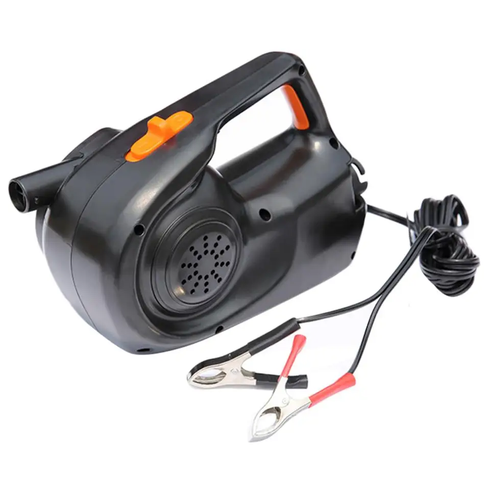 Prenosné nabíjateľné čerpadlo na nabíjateľné auto 12 V 100 W Elektrické nafukovacie vzduchové čerpadlo pre kajakový plavecký bazén Vzduchové vankúše guľôčkové dúchadlo