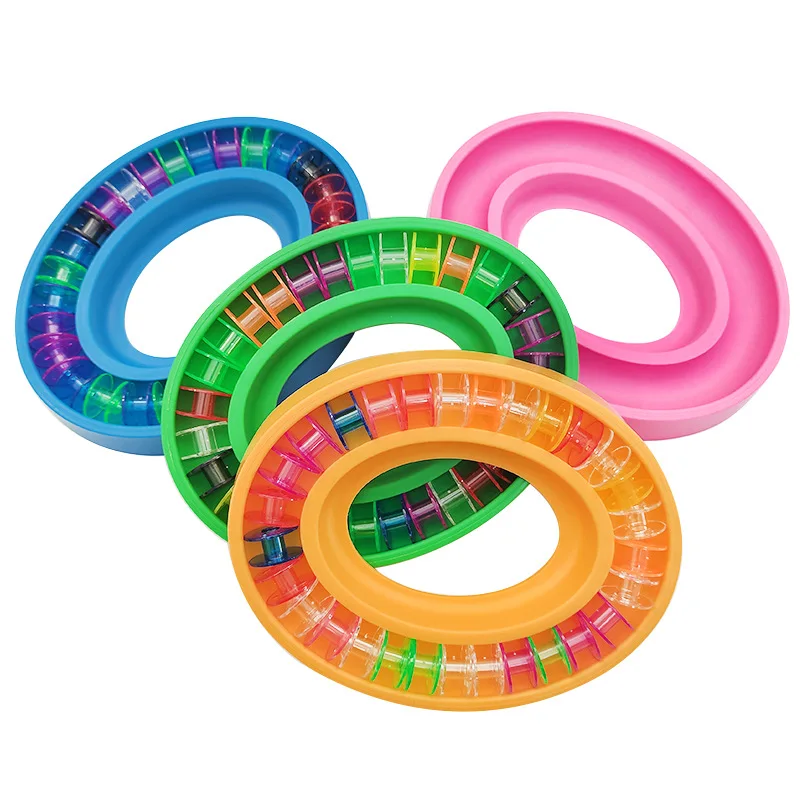 Prenosné prenosné držiaky na držiak na cievku Šijacie ihly šetrič plastová cievka Storage Box Gumber Ring King Swave Tools Resey Rese