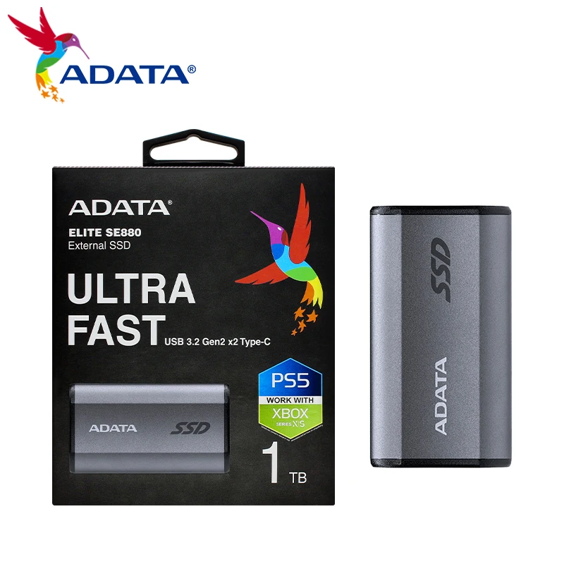 Prenosný Adata prenosný SSD SE880 USB3.2 Typ-C 500 GB 1TB 2TB Externý pevný disk vysokorýchlostný disk Solid State Disk USB 3.2 Gen2 X2 SSD