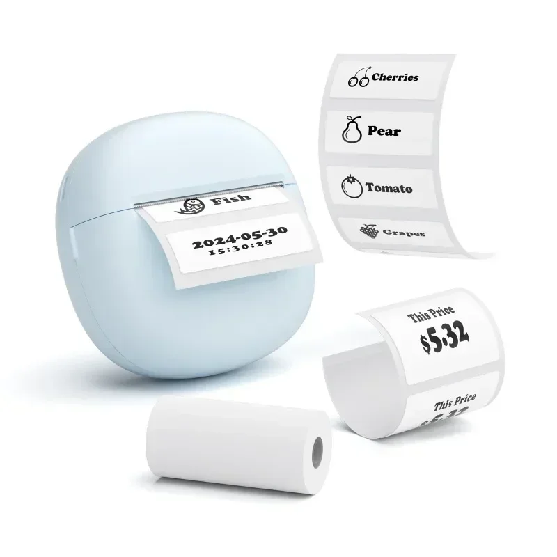 Prenosný bluetooth štítok Tlačiareň vreckové tepelné lepidlo Čarový kód pre domácu kanceláriu Organizácia Crafts Doprava