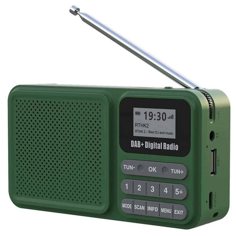 Prenosný DAB+ digitálne rádiové solárne napájané Bluetooth FM Radio podporuje U disk TF Card MP3 Play Loudspeaker LCD displej