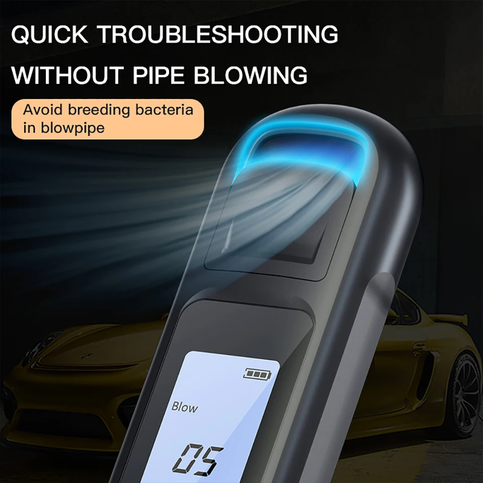 Prenosný dychový tester alkoholu Breathalyzer USB Nabíjateľný bezkontaktný test precízneho dychu alkoholu s digitálnym displejom