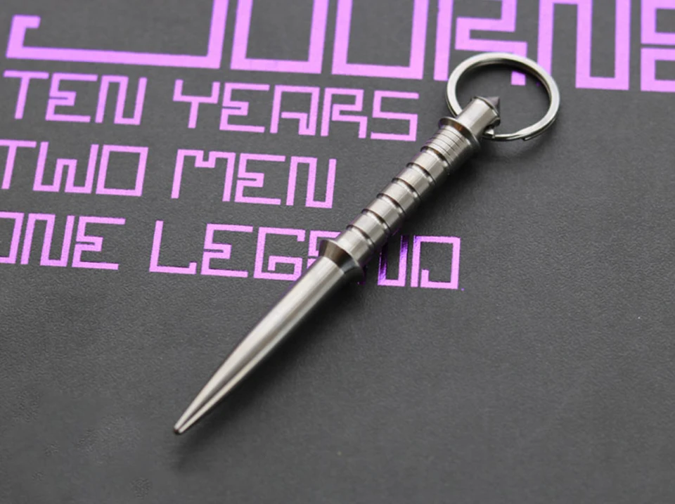 Prenosný EDC Titán zliatiny Kľúčenka Kľúčenka Stick Stick Stick Outdoor DIY DECORÁCIE EDC Multifunkčné nástroje