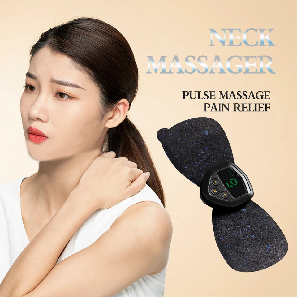 Prenosný elektrický krk Massager Fyzioterapia krčný masážny prístroj EMS Mini zdravotnícky prístrojový prístroj svalový stimulátor