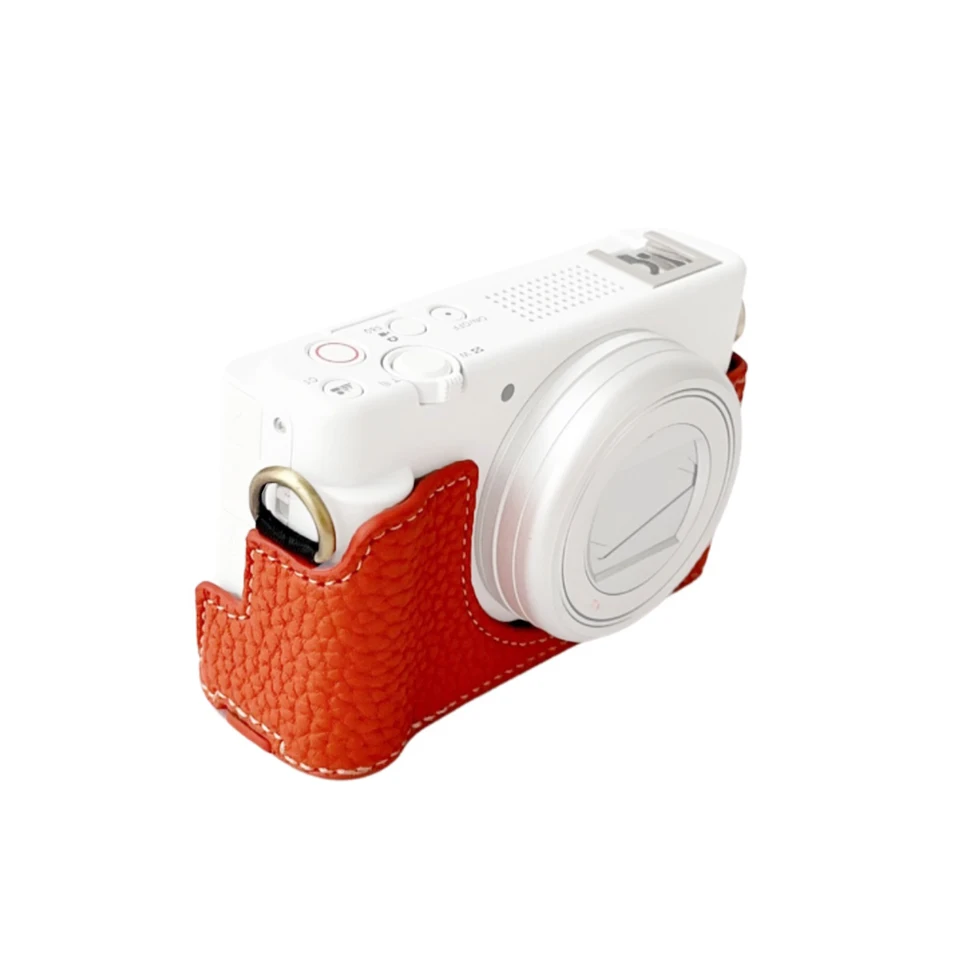 Prenosný fotoaparát ochranný puzdro retro štýl držiaka fotoaparátu prepraviť vrecko Otváranie dizajnu pre dizajn Sony ZV-1F/ZV-1M2