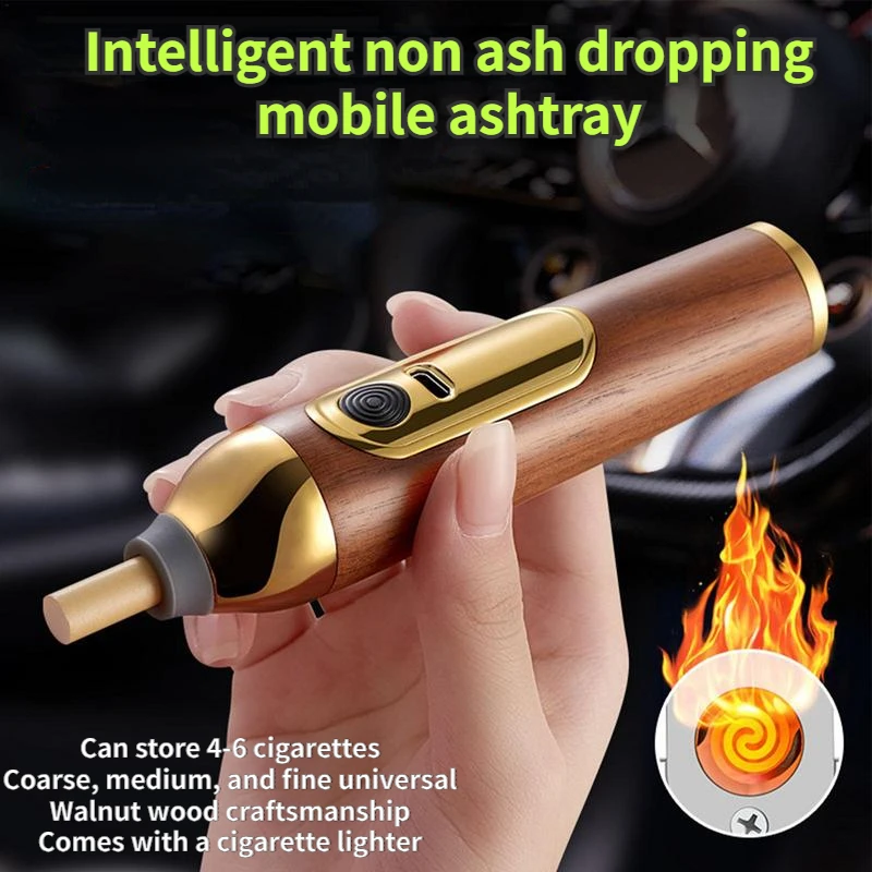 Prenosný inteligentný automobil Aphtray Windproof and Dustodoosp -odolný vrecká Mini popolník fajčenie darček Cigareta Doplnky