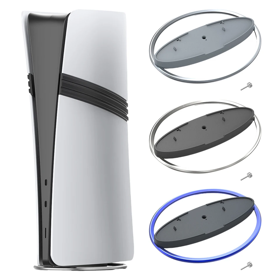 Prenosný kovový vertikálny stojan Vertikálny stojan držiak proti skĺznutiu Základný základný stojan Výmena pre konzolu PS5 Pro/PS5 Slim/PS5