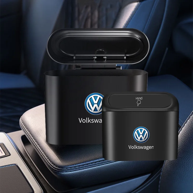 Prenosný kôš na auto, logo logo Sundries Storage Box pre VW GTI Polo Golf Passat Tiguan Arteon Touareg Taigo Caddy Jetta Beetle
