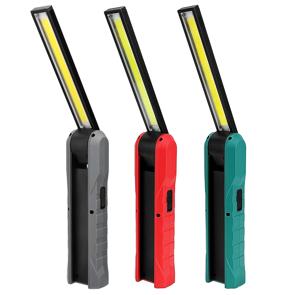 Prenosný LED COB Work Light USB Nabíjateľná baterka Magnetická baterka Flexibilná inšpekcia ručný lampa Pracovné svetlo vonkajšie reflektor