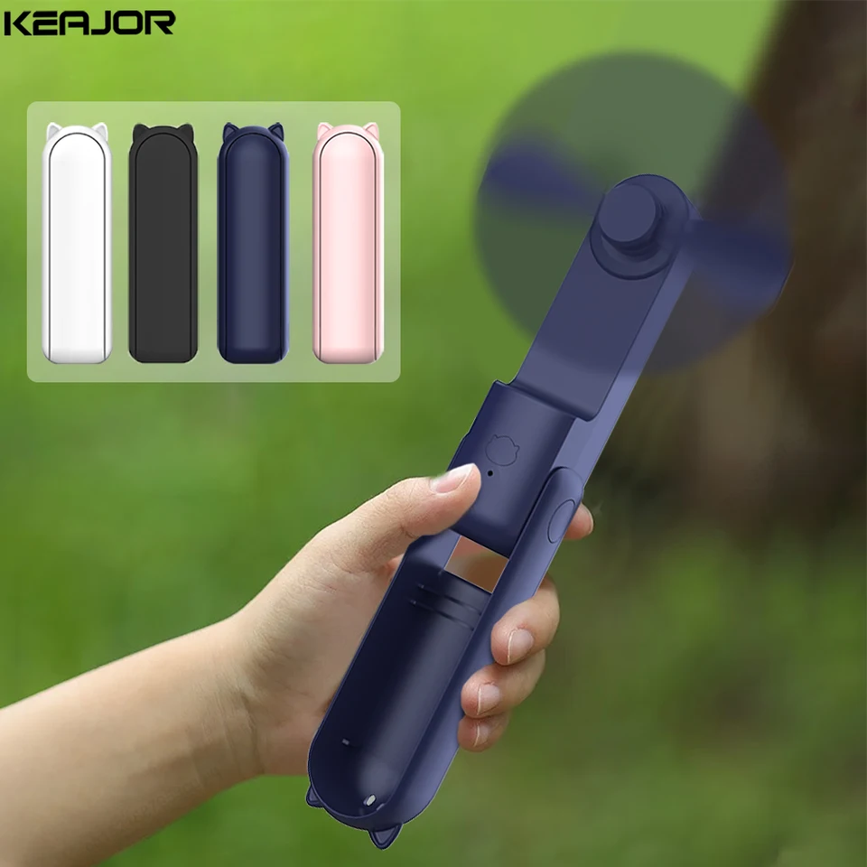 Prenosný mini ručný ventilátor skladacie osobné vrecko Malé ventilátor USB Nabíjateľný vonkajší ručný ruk