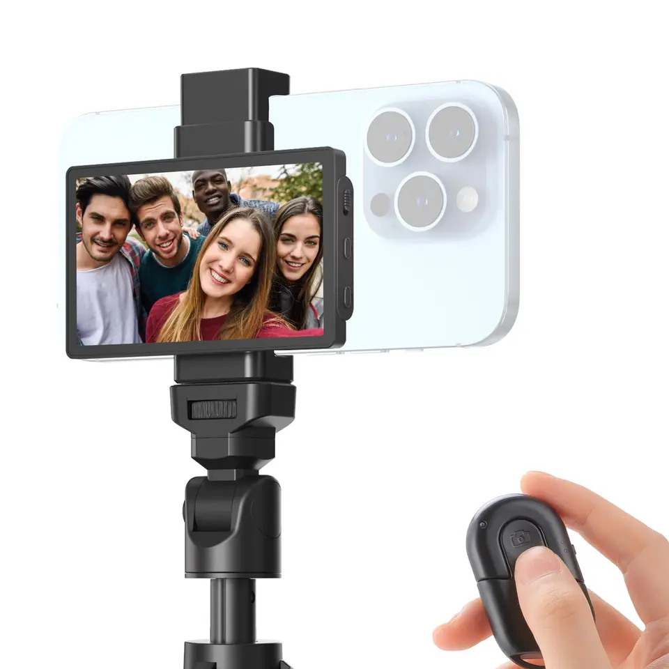 Prenosný monitor pre prenosný monitor selfie selfie selfie, pre selfie, vlog, tiktok, živý stream, kompatibilný s iPhone15 Pro Max 13 12 12