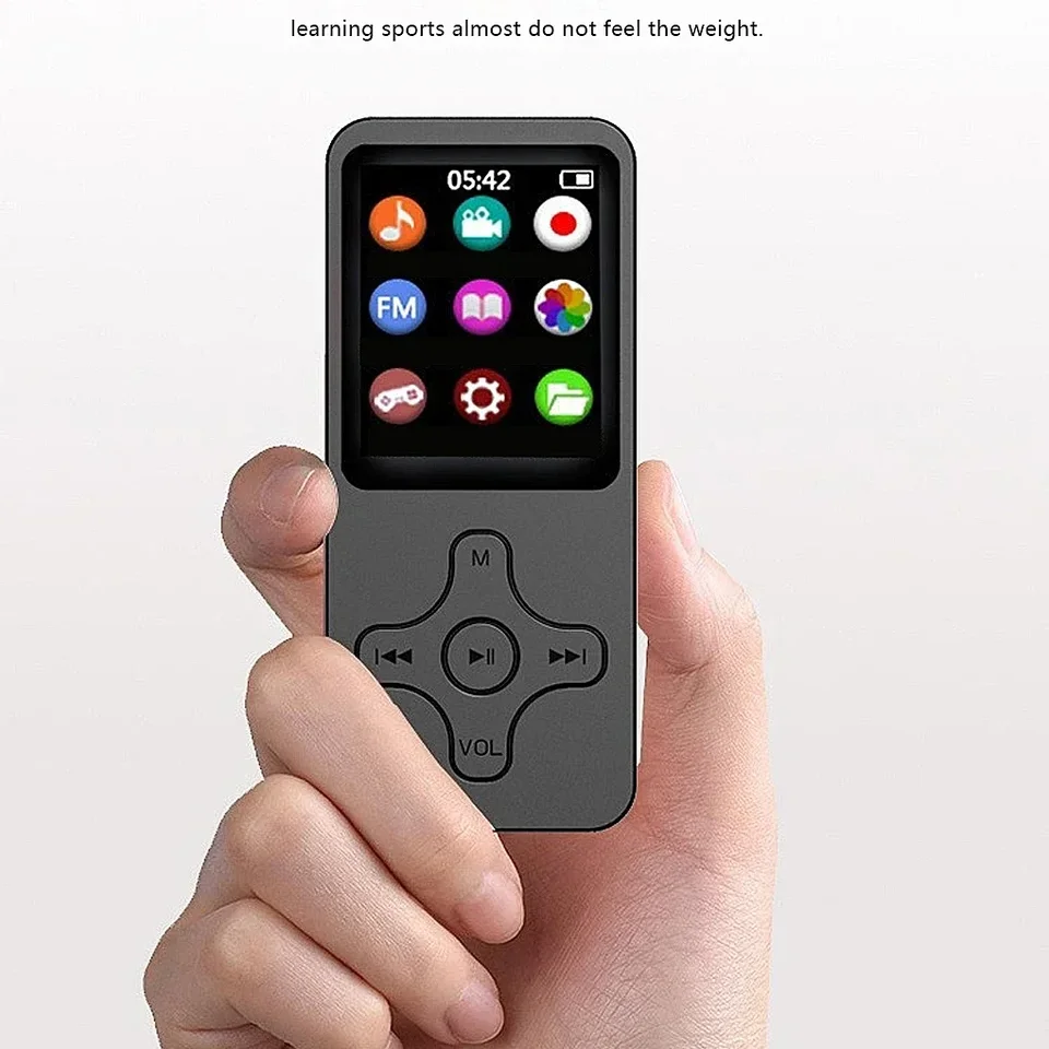Prenosný MP3 MP4 1,8 palca Metal Bluetooth Hifi Hudobné prehrávač Radio Alarmma Walkma Student Student Support pre OTG nahrávanie elektronickej knihy