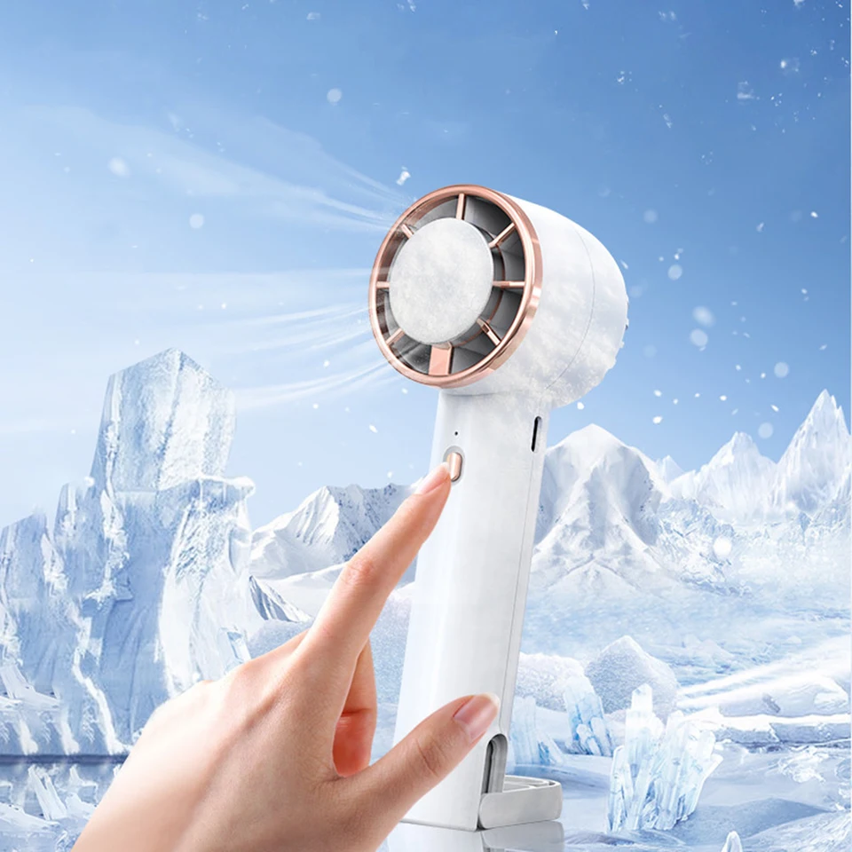 Prenosný nabíjateľný fanúšik horolezectva pracky Cold Compress Handheld Fan Outdoor USB Mini Air Cool Cooler Fan Fan na leto