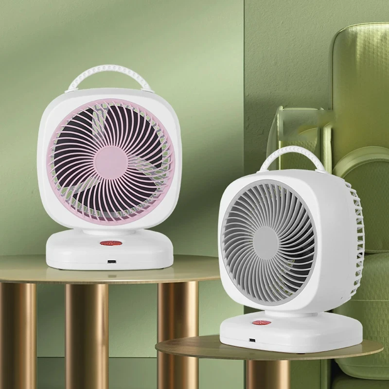Prenosný nabíjateľný ventilátor fanúšikov Office Domáca stolná plocha Vysoký veterný malý ventilátor