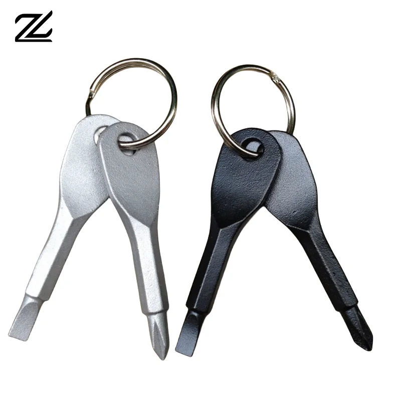 Prenosný Phillips Strictted Screwdriver Key Ring Ring Multi Mini vrecko Gadget
