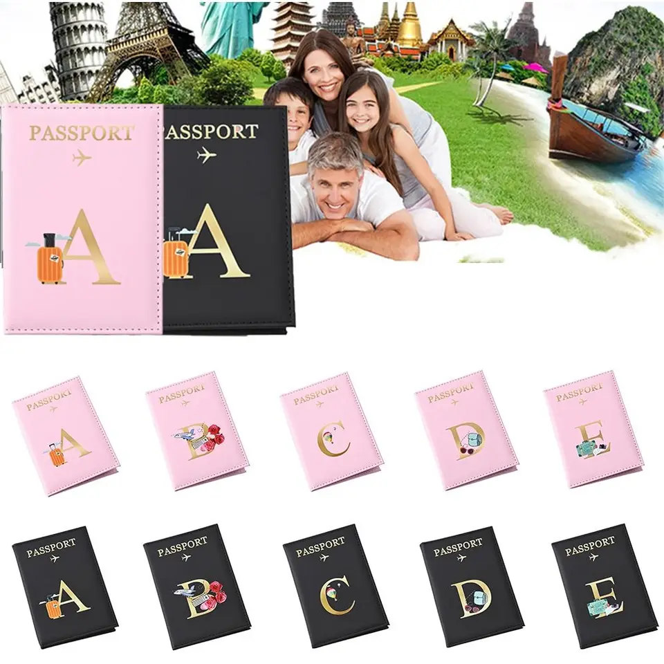 Prenosný PU Leather Passport Cover Witerproof Dokument kreditná karta Puzdro pre viac kariet Passport Pase Woman & Men