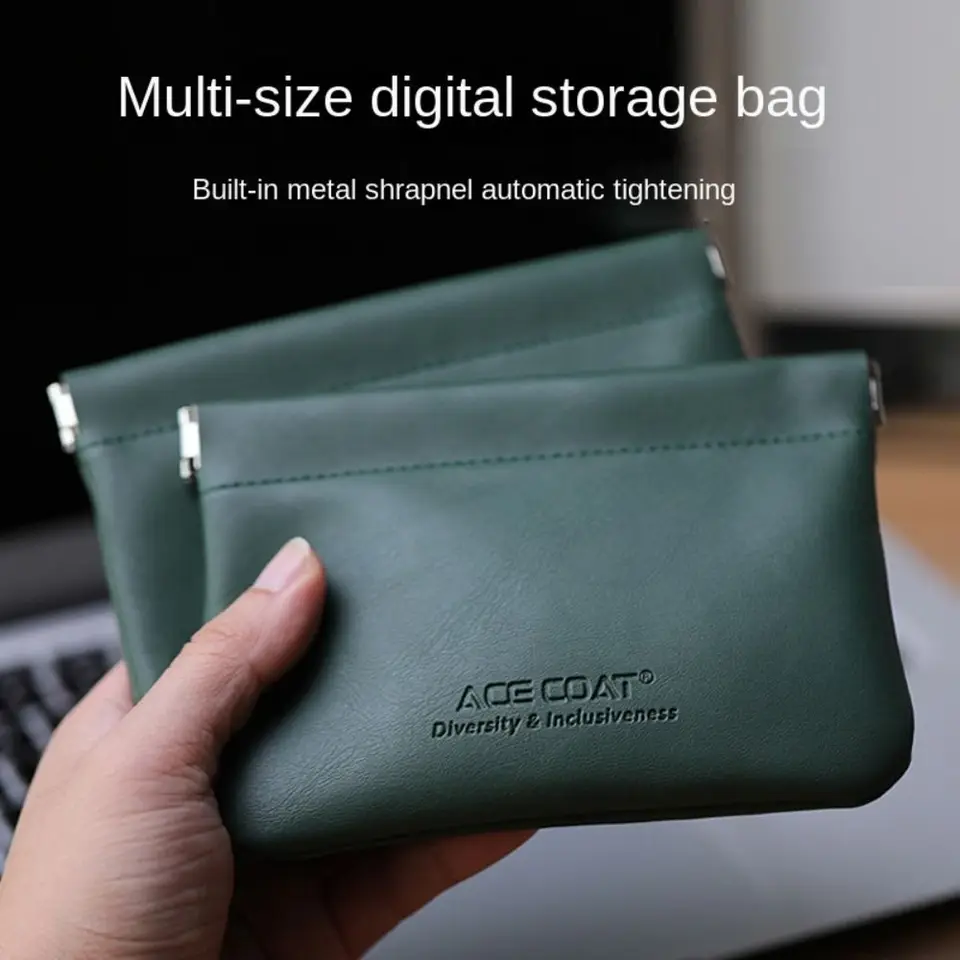 Prenosný PU slúchadlá drôty Nové automaticky zatvára mini tašku PA PU cestovné šperky Organizátor PASK VACH Wireless Mouse Mouse Bags