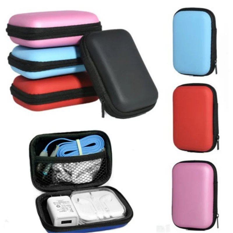 Prenosný puzdro na pevný disk Ochrana na ochranu protikladu vrecka na zips pre USB pre USB externé slúchadlá pevného disku