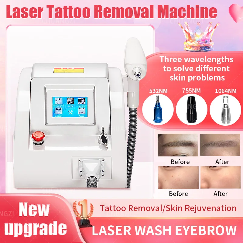 Prenosný Q-Switch nd yag laserové odstránenie tetovania Demontáž Pigmenta