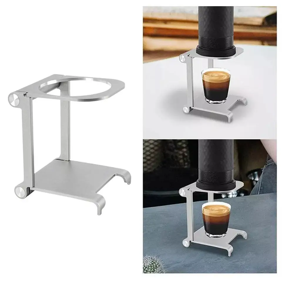 Prenosný ručný pohár skladací stojan hliníkovú zliatinu ručne premytý držiak na pohár filtra pre manuálne kávovar Espresso Domov pomocou T D1x8