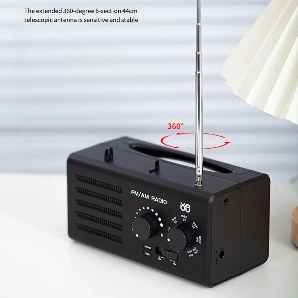 Prenosný rádiový ručný vreckový prijímač FM AM Radios Radios Vstavaný silný magnetický reproduktor s podporou adaptéra EÚ/US Adapter 3,5 mm náhlavná hra