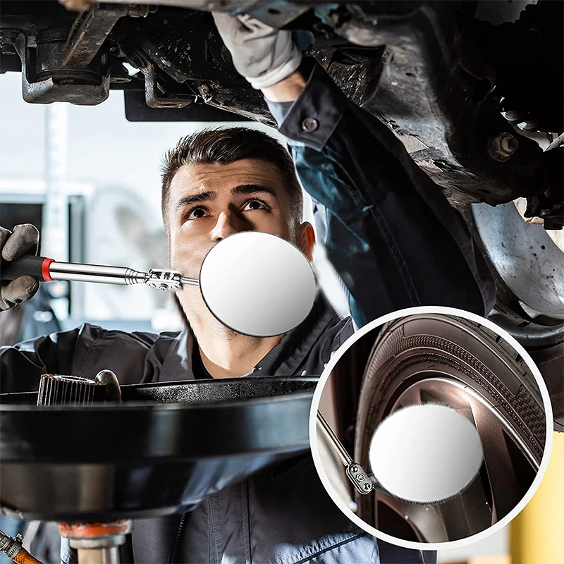 Prenosný skladací 360 stupňov otáčateľný automobil Inšpekcia zrkadlové zrkadlo Detekcia zrkadla automatické opravy príslušenstva