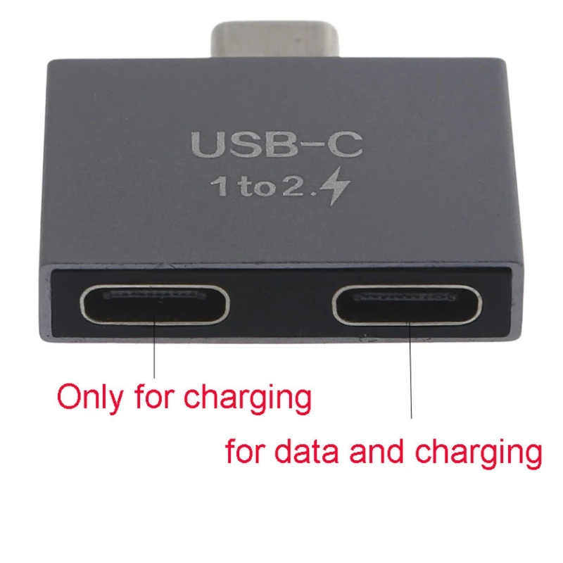 Prenosný USB C Muž do duálneho USB C Žena Splitter USB C Type C Ženský port